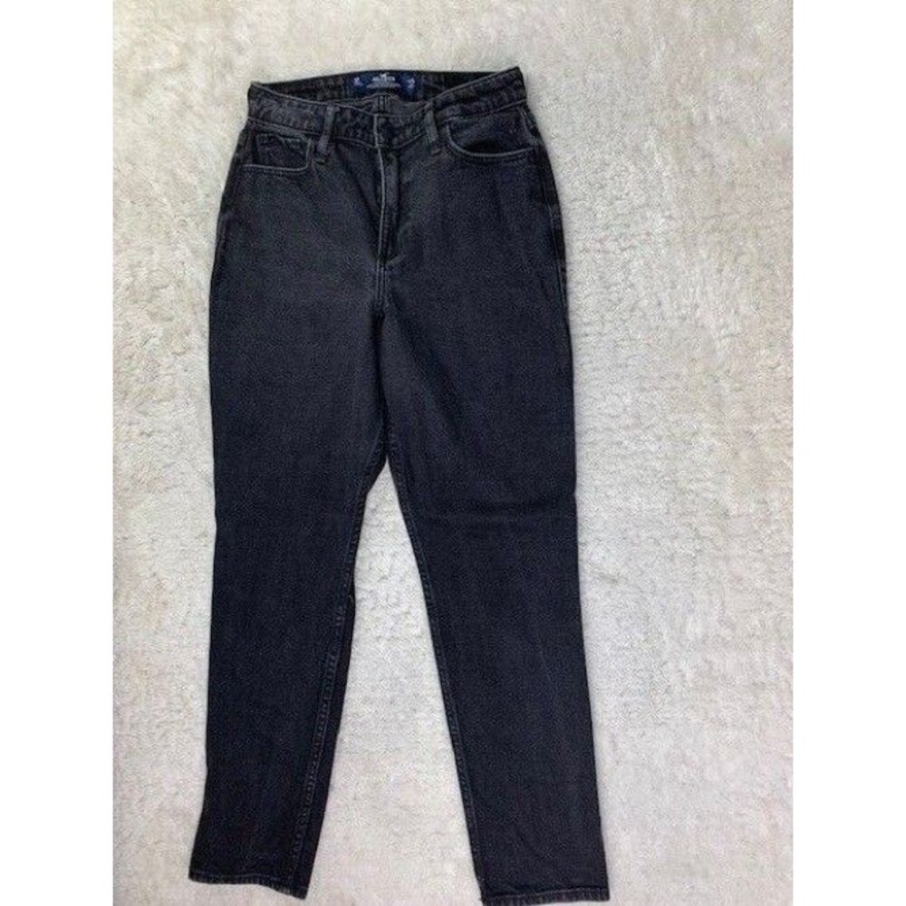Hollister Size 3  26x27 Women Jeans Black Curvy High Rise Slim Straight Stretch